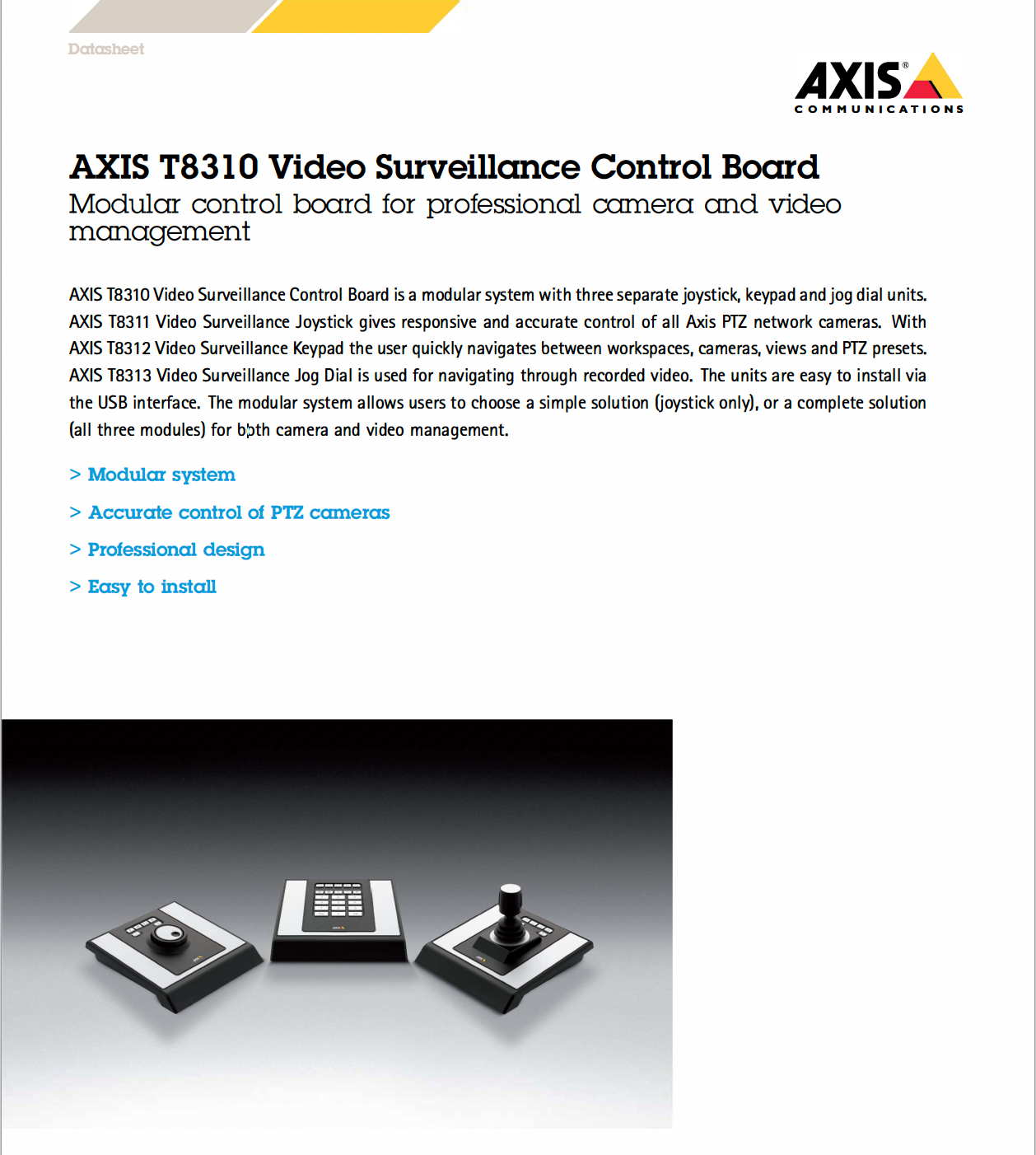 AXIS T8313 Video Surveillance Jog Dial